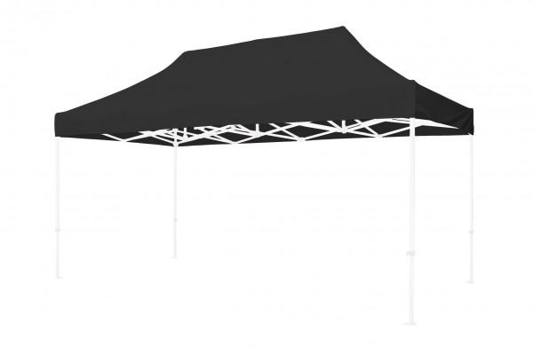 Zeltdach - 3x4,5m - einfarbig - Schwarz