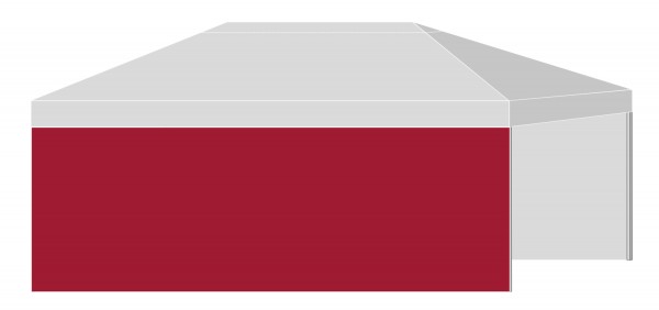 Seitenwand Hoch - 6m - einfarbig - Rot