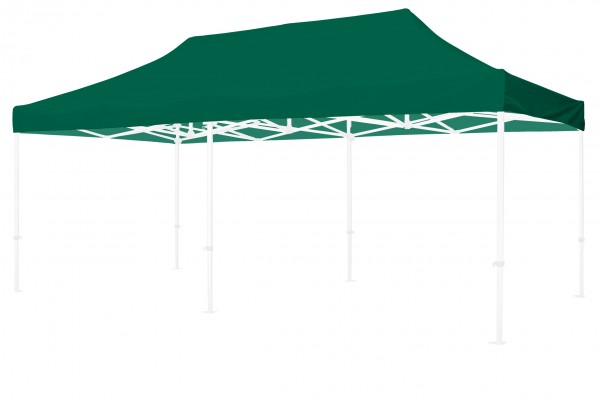 Zeltdach - 3x6m - einfarbig - Grün