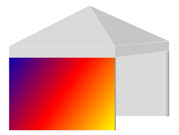 Seitenwand Hoch - 3m - Farbe nach Wahl